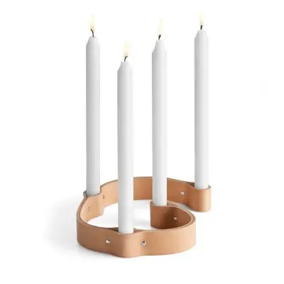 Ljusstake Belt 4 Candels Natur