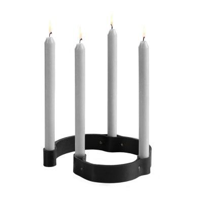 Ljusstake Belt 4 Candels Svart