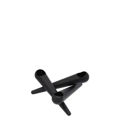 Ljusstake Bonfire 3 Armar Matt Svart