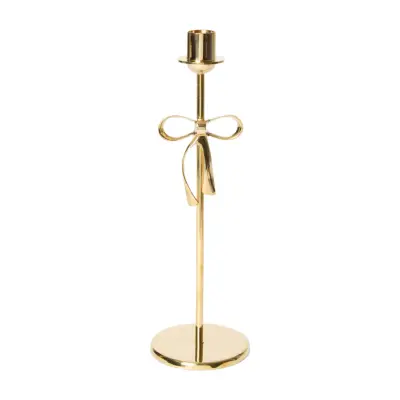 Ljusstake Bow L Guld