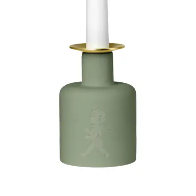 Ljusstake Keramik Grön