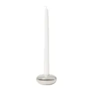 Ljusstake Mano rund låg Silver