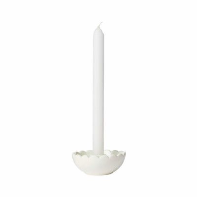Ljusstake Scallop vit