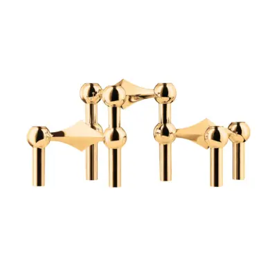 Ljusstake Stoff Nagel 3 pack Mässing