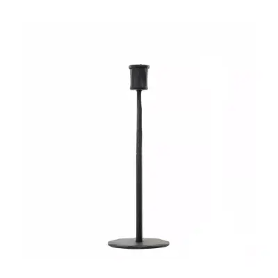 Ljusstake svart metall 27 cm