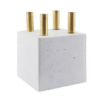 Ljusstake The Cube 16 cm, Grå