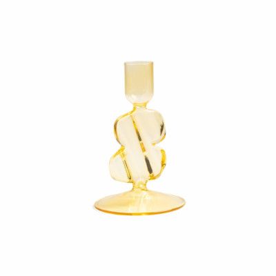 Ljusstake Puddle 8 x 12,5cm Gul