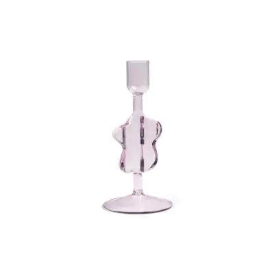 Ljusstake Puddle 8 x 16cm Rosa