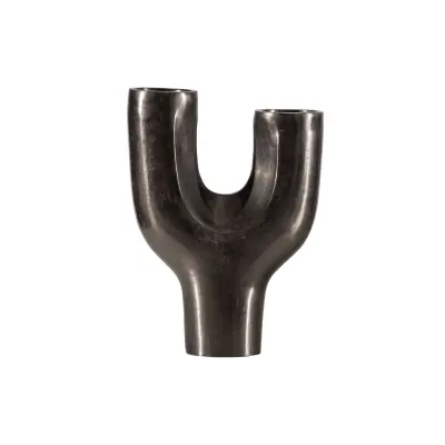 TRÄ EXKLUSIVT Don ljusstake Y-form - svart aluminium