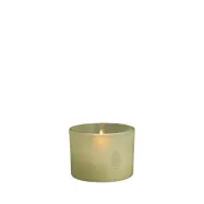Glas Ljus 8,2x6 cm Light Green Leaf - Uyuni Lighting