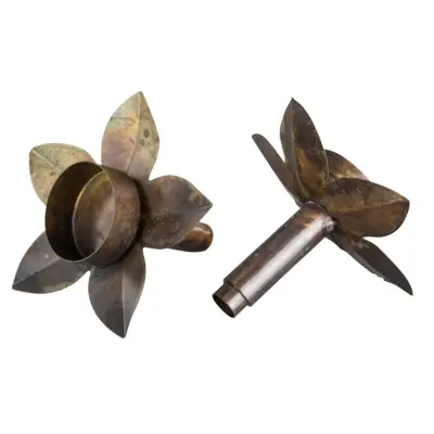 Värmeljushållare till flaska, brun