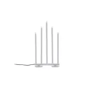 VENTURE DESIGN Björnfjället bordslampa, med ljusreglering - matt silver stål (40cm)