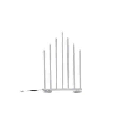 VENTURE DESIGN Björnfjället bordslampa, w. dämpning - matt silver stål (50cm)