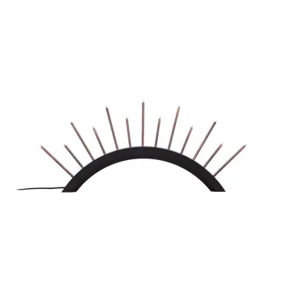 VENTURE DESIGN Björnrike bordslampa - kopparmetall och svart MDF