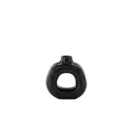 VENTURE DESIGN Judi ljusstake - mattsvart stengods (13x6x13H)