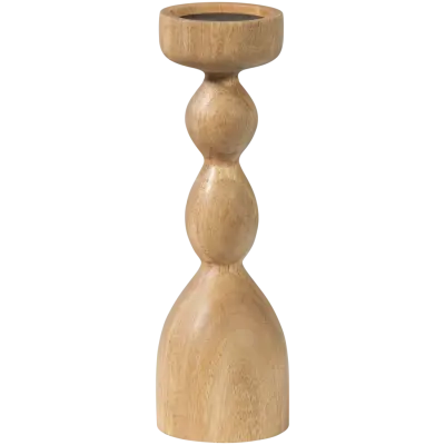 WOOOD Liske ljusstake i mangoträ, naturfärgad