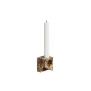 Woud - Jeu de dés 2 Ljusstake Brown Marble