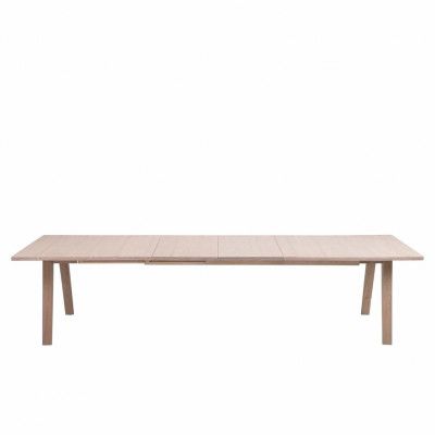 ACT NORDIC A-Line Matbord med Utdragsfunktion - Vitpigmenterad Ekfanér och Ek (210 / 310 x 100 cm)