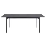 ACT NORDIC Angus Matbord - Svart Melamin Ask Svart Metall (200 x 90 cm)