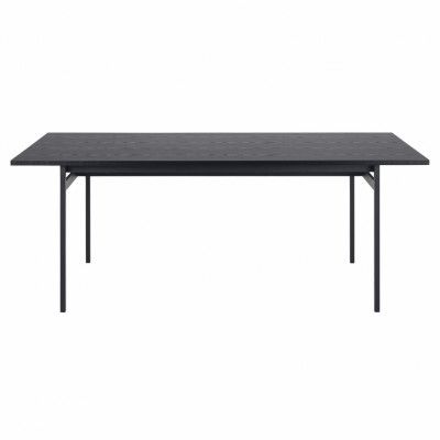 ACT NORDIC Angus Matbord - Svart Melamin Ask Svart Metall (200 x 90 cm)