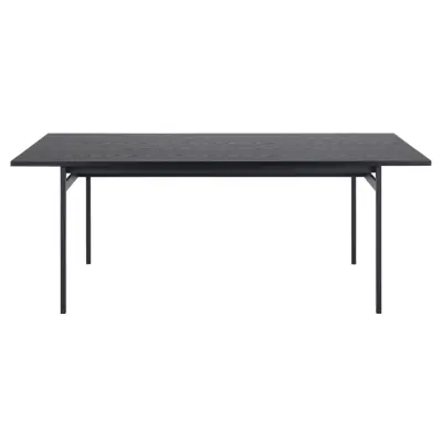 ACT NORDIC Angus Matbord - Svart Melamin Ask Svart Metall (200 x 90 cm)