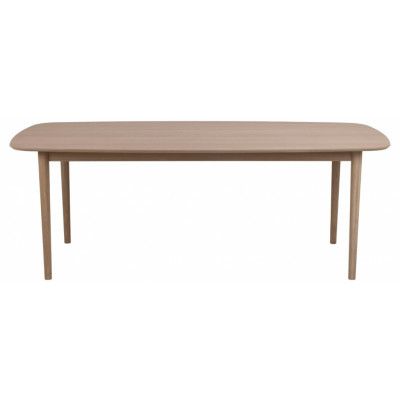 ACT NORDIC Aston matbord, med utdrag - vitpigmenterad ekfaner och ek (210x100)