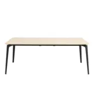 ACT NORDIC Connect Matbord med Utdragsfunktion - Naturlig Ekfan&eacute;r och Svart St&aring;l