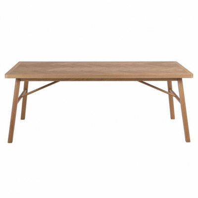 ACT NORDIC Galway Matbord, Rektangulärt - Naturlig Ekfanér och Ek (200 x 100 cm)