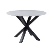 ACT NORDIC Heaven Matbord - Vit / Svart Marmor / Metall, Runt (Ø 110 cm)