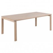 ACT NORDIC Linley matbord, med utdrag - vitpigmenterad ekfaner och ek (200x100)