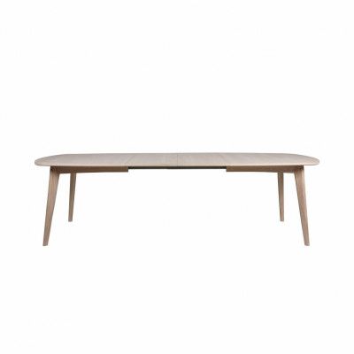 ACT NORDIC Marte Matbord, med Utdragsfunktion - Vitpigmenterad Ekfanér och Ek (180 x 102 cm)