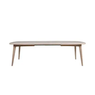 ACT NORDIC Marte Matbord, med Utdragsfunktion - Vitpigmenterad Ekfanér och Ek (180 x 102 cm)