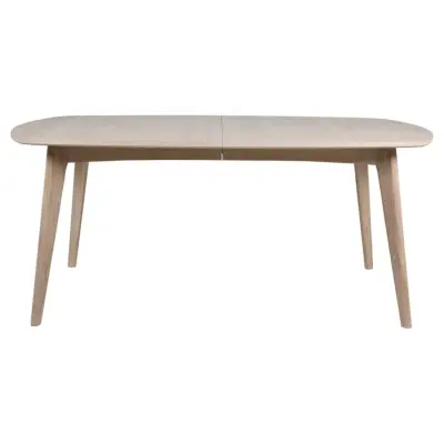 ACT NORDIC Marte rektangulärt matbord, Skiva vitpigmenterad oljad ekfaner, Stomme vitpigmenterad oljad ek med förberedelse för iläggsskivor, 180x102x76 cm