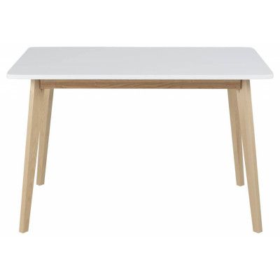 ACT NORDIC Raven Matbord - Vitt och Naturligt Trä, 80 x 120 cm