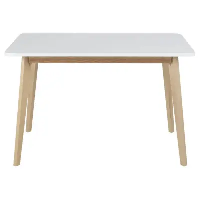 ACT NORDIC Raven Matbord - Vitt och Naturligt Trä, 80 x 120 cm