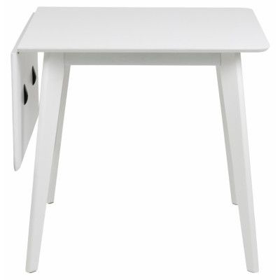 ACT NORDIC Roxby matbord, inkl. 1 extra skiva - vit MDF och gummiträ (80/120x80)