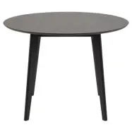 ACT NORDIC Roxby Matbord - Svart Ekfanér / Gummiträ, Runt (Ø 105 cm)