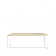 Asplund Tati matbord vitbetsad ek (p2), 200, stativ white