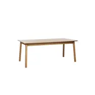 Bari matbord, m. fjärilsbordsskiva - naturlig ekfanér och ekträ (95x190-290)