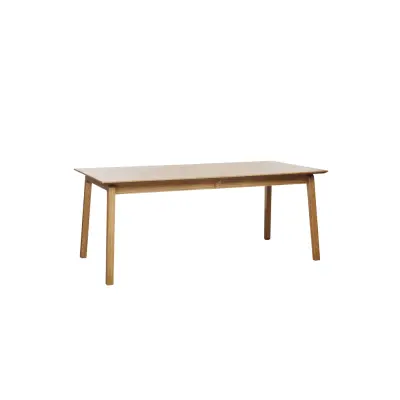 Bari matbord, m. fjärilsbordsskiva - naturlig ekfanér och ekträ (95x190-290)
