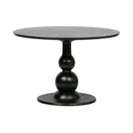 WOOOD Blanco matbord, runt - svart mangoträ (Ø120)