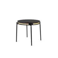 BOLD MONKEY Don't Stop The Webbing matbord, runt - svart faner, rotting och svart j&auml;rn