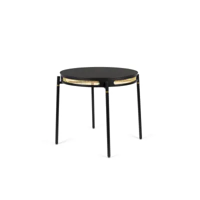 BOLD MONKEY Don't Stop The Webbing matbord, runt - svart faner, rotting och svart järn