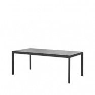Cane-line Drop matbord Fossil black-lavagrå aluminiumstativ 100x200cm