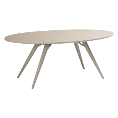 DAN-FORM ECLIPSE Matbord Bordsskiva i kashmirbetsad ekfaner, oval, med utdragbar del