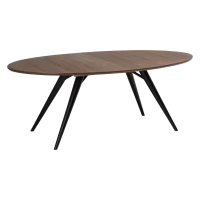 DAN-FORM ECLIPSE Matbord Valnötsfaner, oval, med utdragbar platta