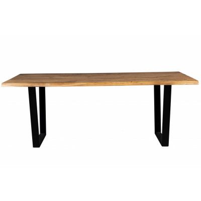 DUTCHBONE Aka matbord, rektangulärt - brunt akaciaträ och svart järn (180x90)