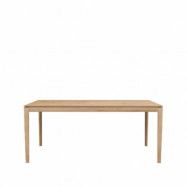 Ethnicraft Bok matbord med iläggsskiva Oak wax oil 100x180/280 cm