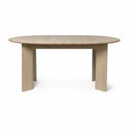ferm LIVING Bevel Extendable matbord inkl 1 st iläggsskiva White Oiled Beech