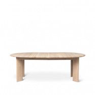 ferm LIVING Bevel Extendable matbord oak white oiled, inkl. 2 st iläggsskivor á 50cm